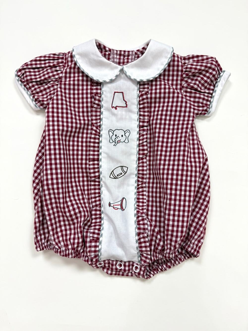 Remember Nguyen Southern Saturday Alabama Gingham Elephant Gameday Bubble
